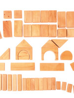 Grimm's Geometric Blocks Natural 60 pcs in net bag