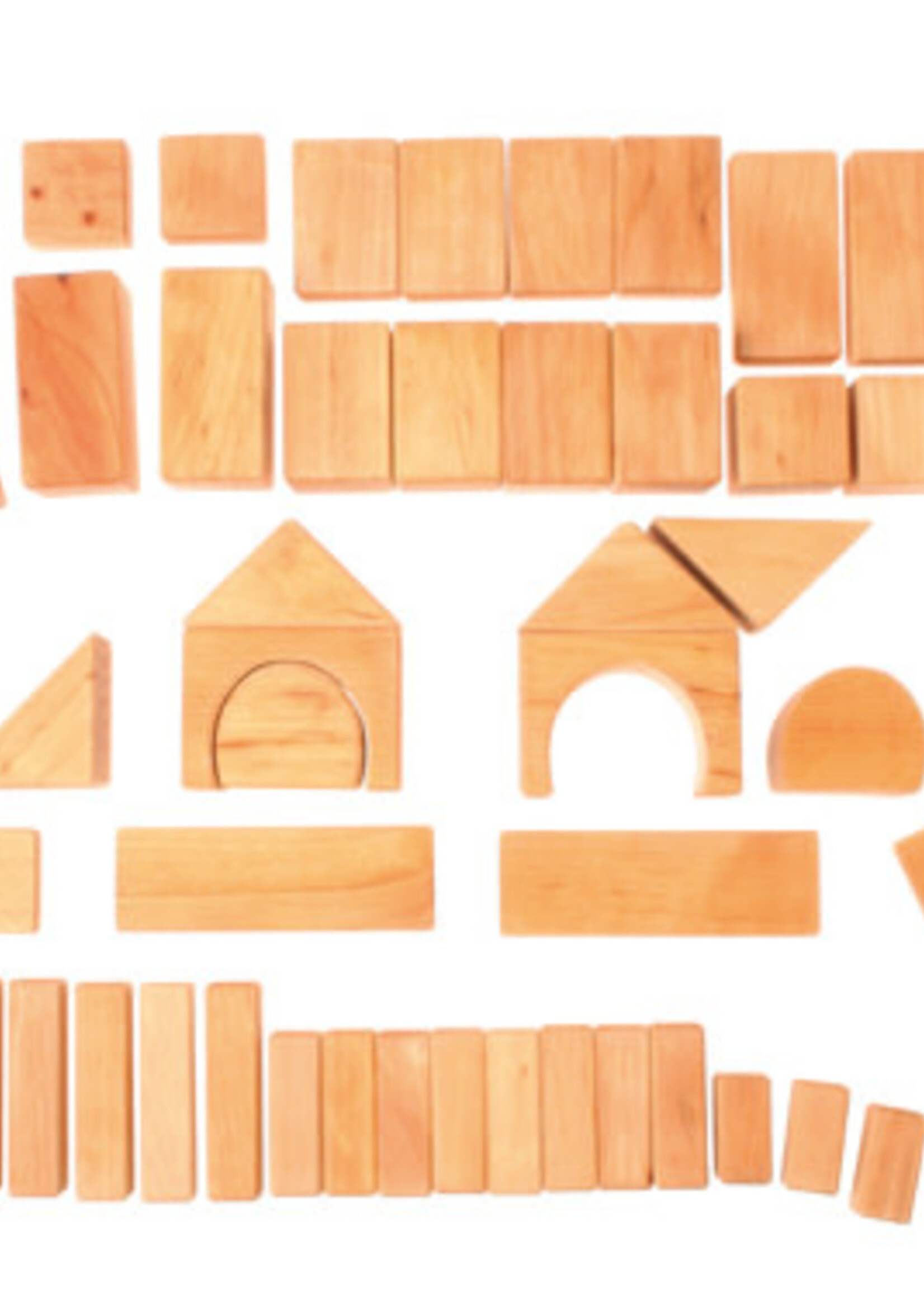 Grimm's Geometric Blocks Natural 60 pcs in net bag