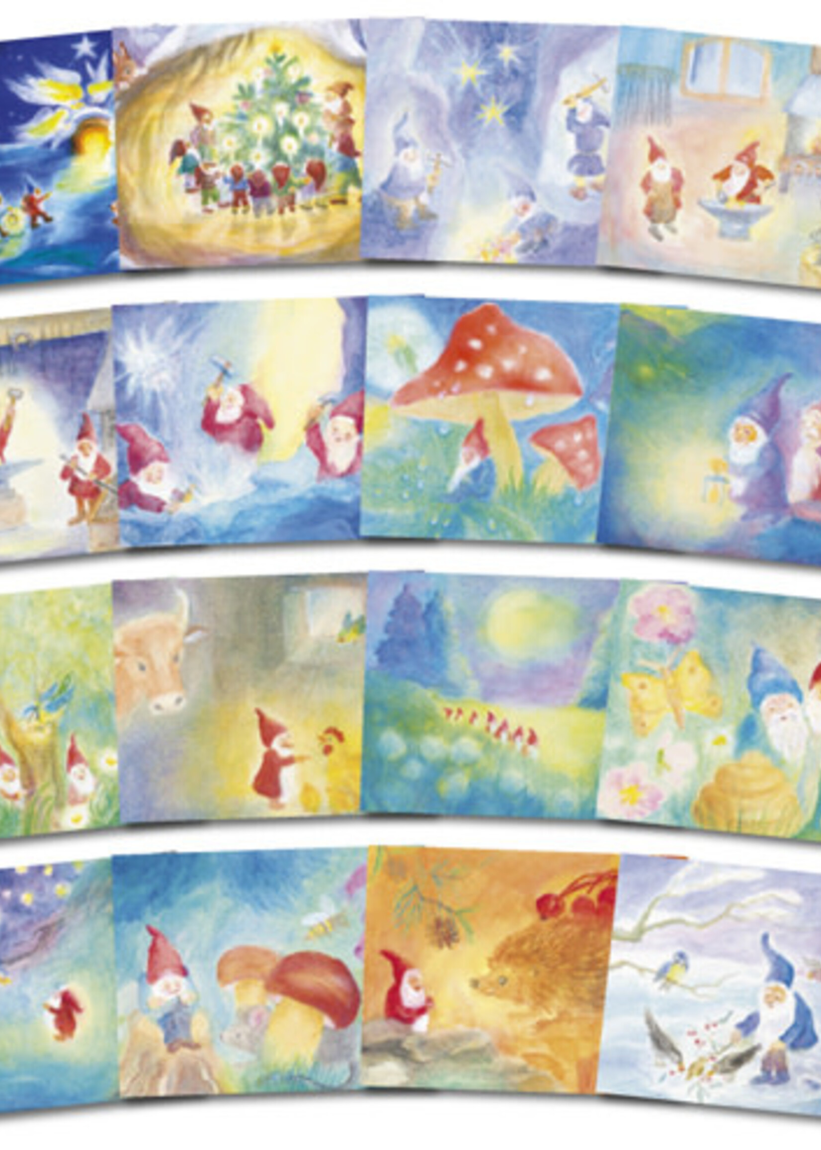 Wynstones Press Set of 16 Postcards Dwarves by Dorothea Schmidt