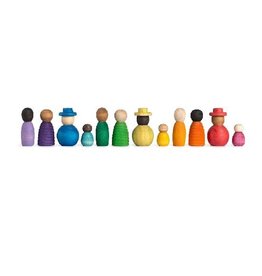 Grapat Wood Together Coloured Nins 12pcs