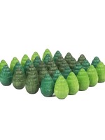 Grapat Wood Mandala Trees 36 pcs (greens) – Grapat