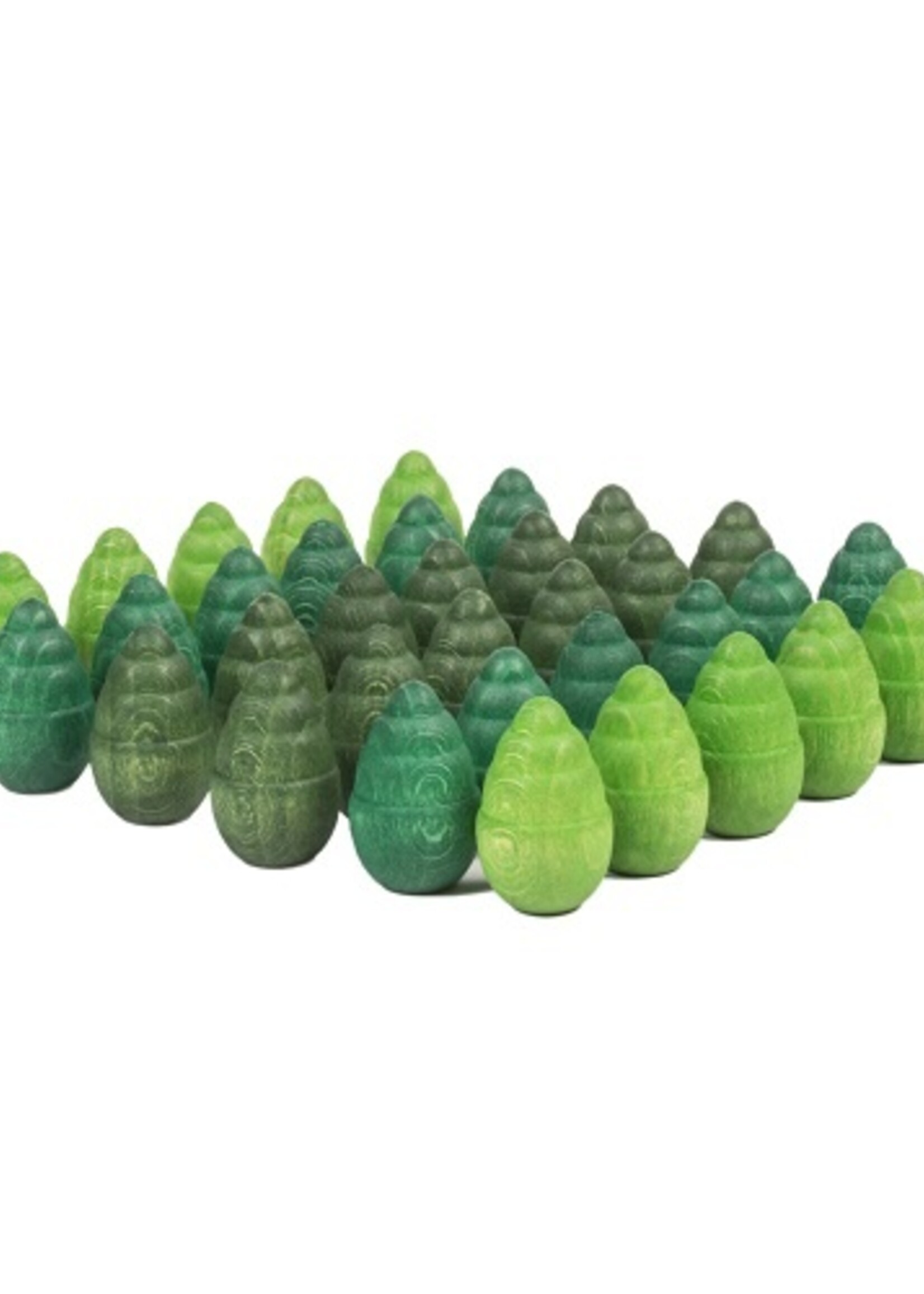 Grapat Wood Mandala Trees 36 pcs (greens) – Grapat