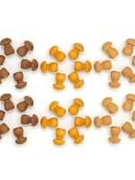 Grapat Wood Mandala Mushrooms 36 pcs (Browns)