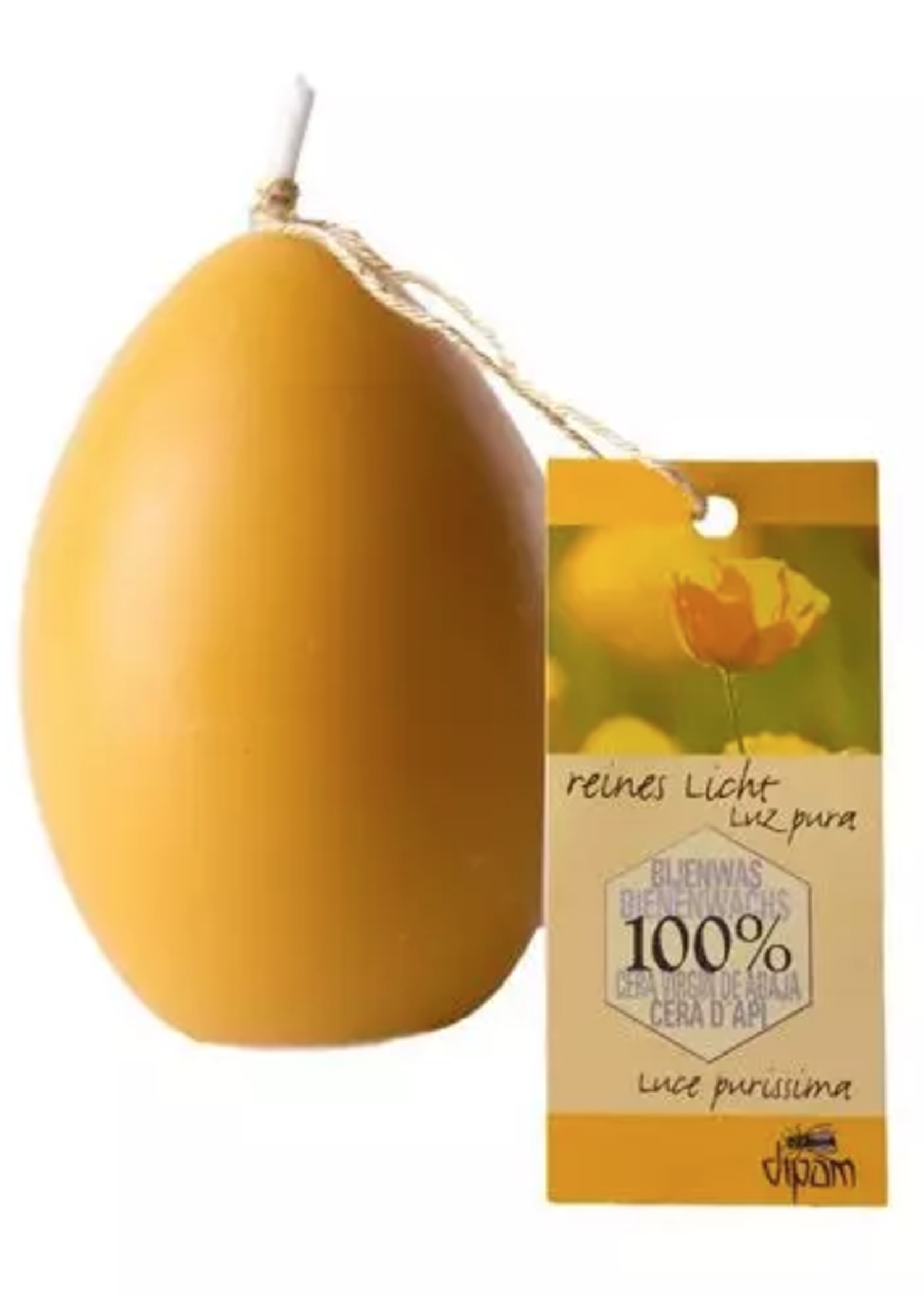 Dipam Egg Candle 65 mm x 45 mm Beeswax