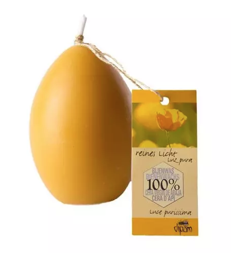 Dipam Dipam Egg Candle 65 mm x 45 mm Beeswax