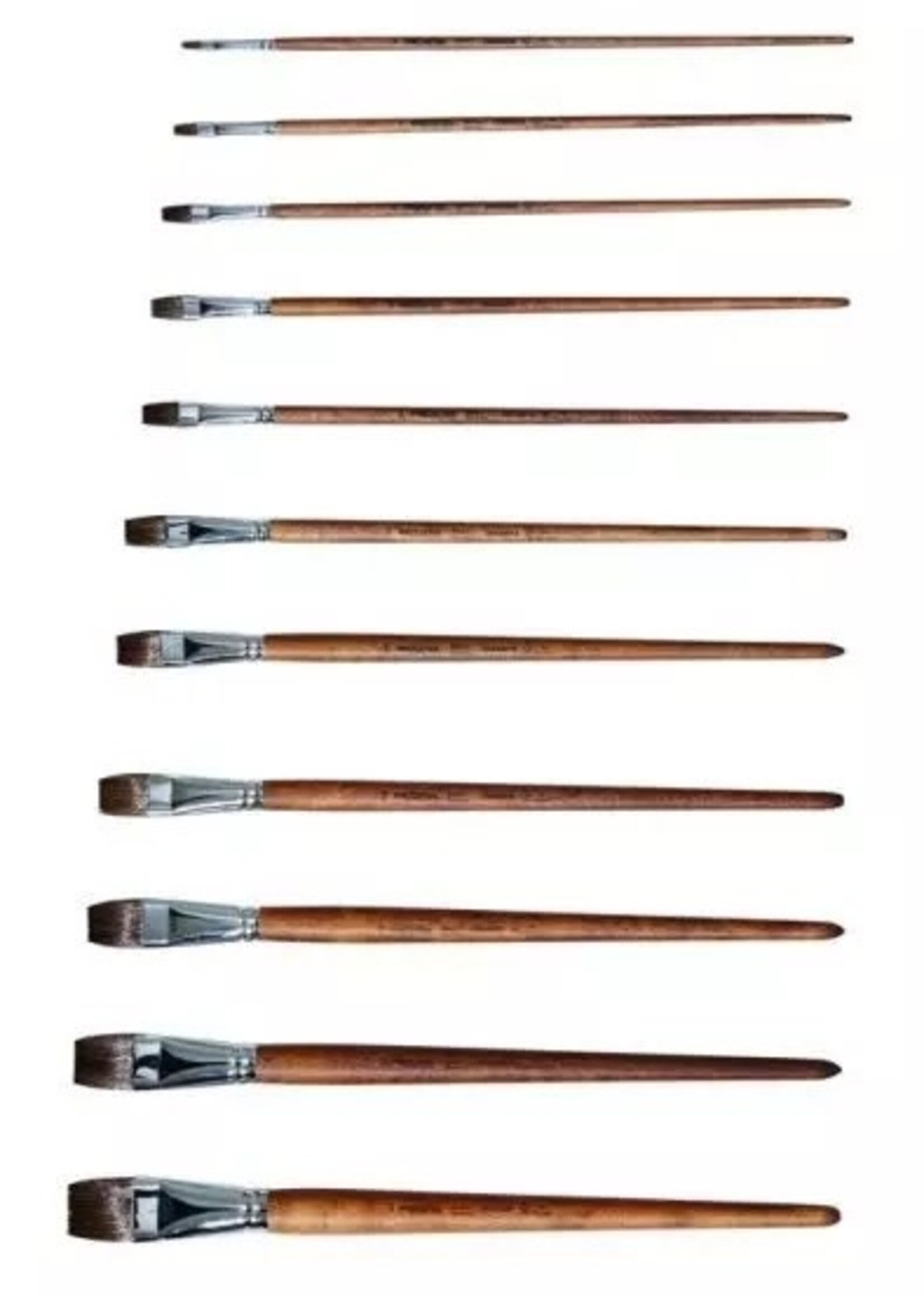 Mercurius Paint Brush Synthetic Cow Hair - Flat Tip