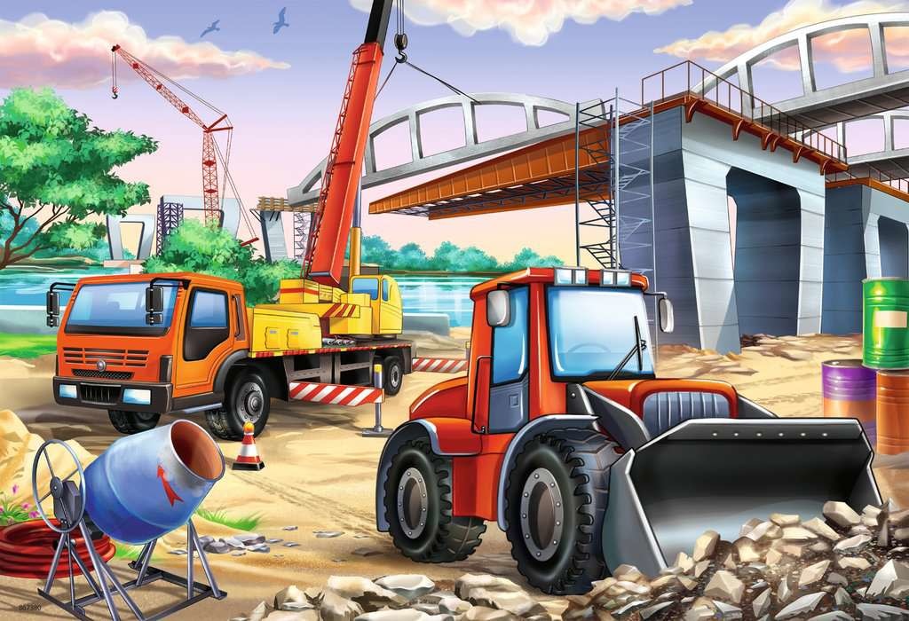 Ravensburger Construction & Cars 2 x 24 pc Puzzle