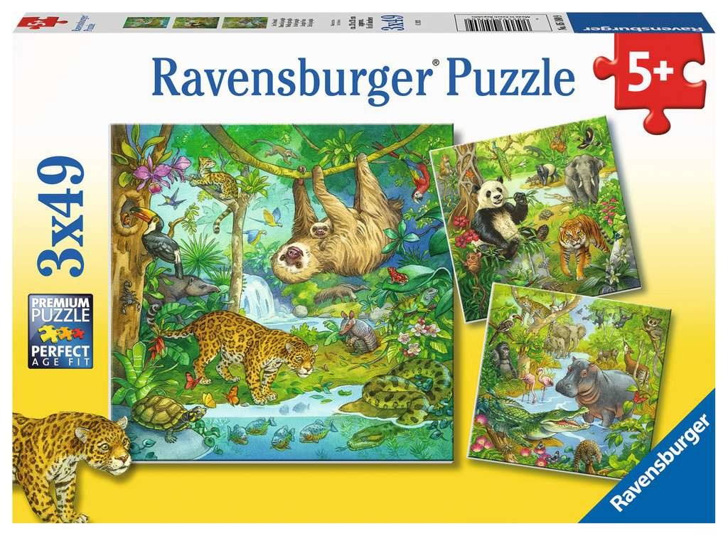 Ravensburger Puzzle Jungle Fun 3x49pc