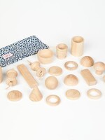 Grapat Wood Natural Treasure Basket With 20 Elements