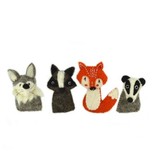 Papoose Woodland Animals Finger Puppets 4pc
