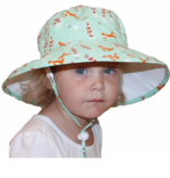 Puffin Gear 1-2 YRS Organic Cotton Sunbaby Wide Brim Child Sun Protection Hat