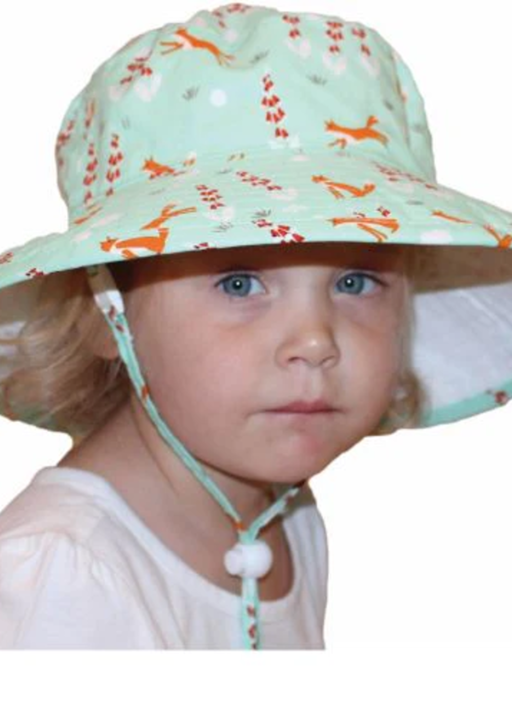 Puffin Gear 2-5 YRS Organic Cotton Sunbaby Wide Brim Child Sun Protection Hat