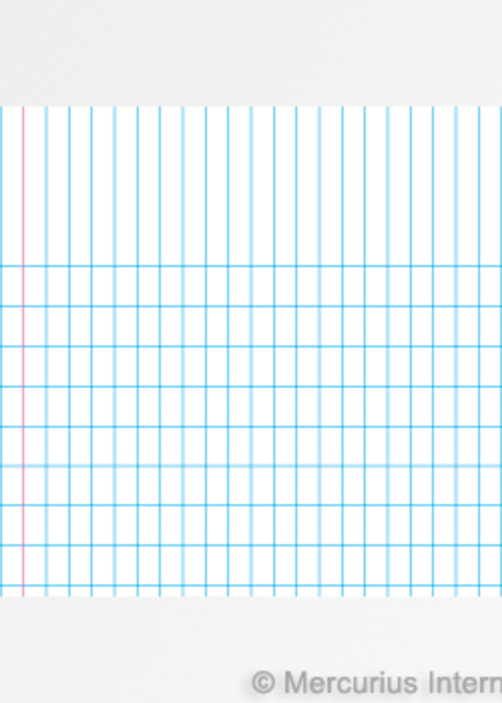Mercurius Exercise Book small 16x21cm Portrait Format Graph 4x7mm
