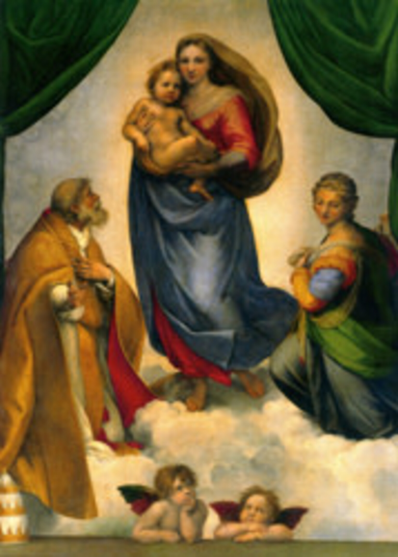 Wynstones Press Print: The Sistine Madonna 49 x 34 cm (app 19" x 13") medium