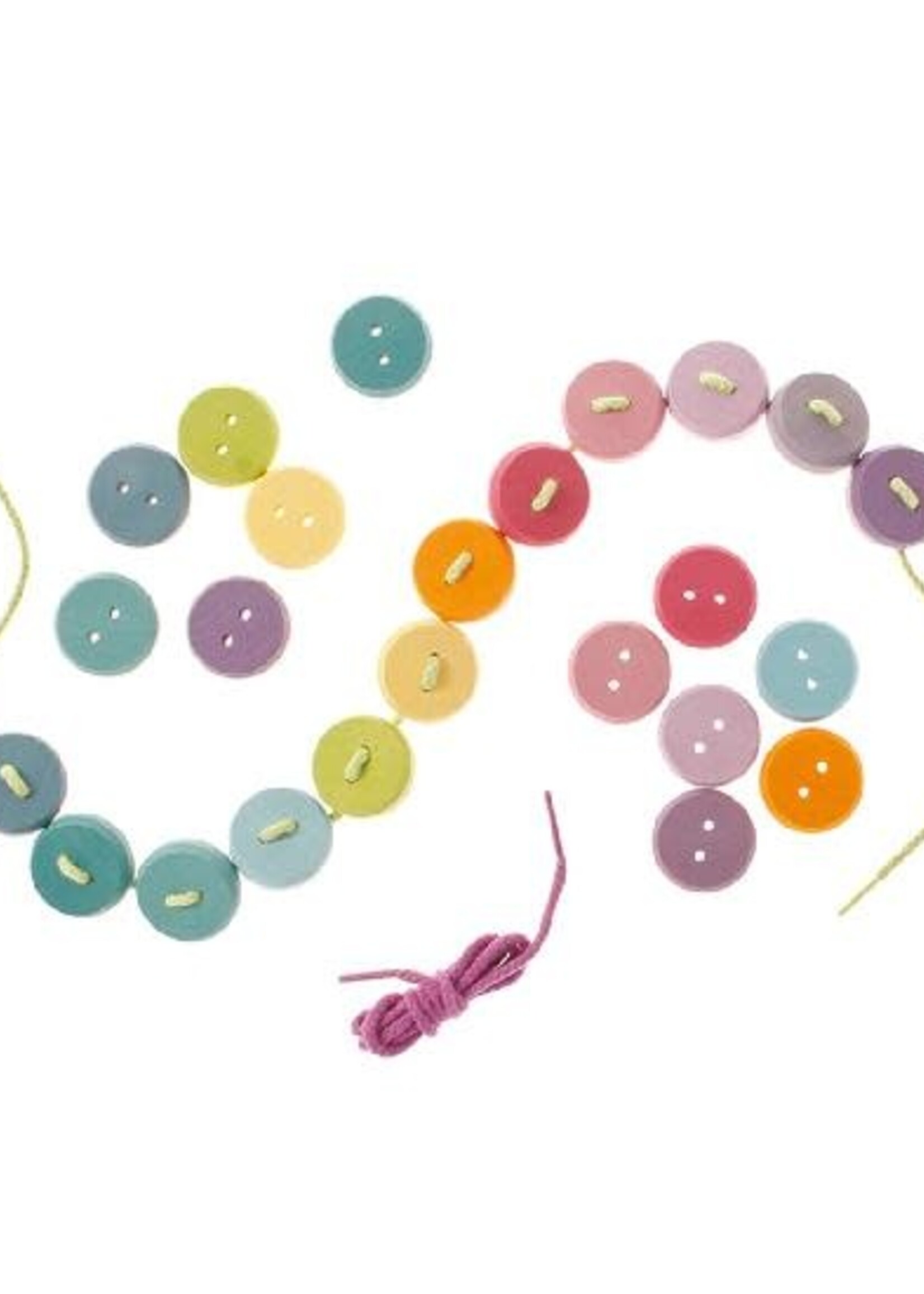 Grimm's Thread Game Buttons, small pastel 24 pcs