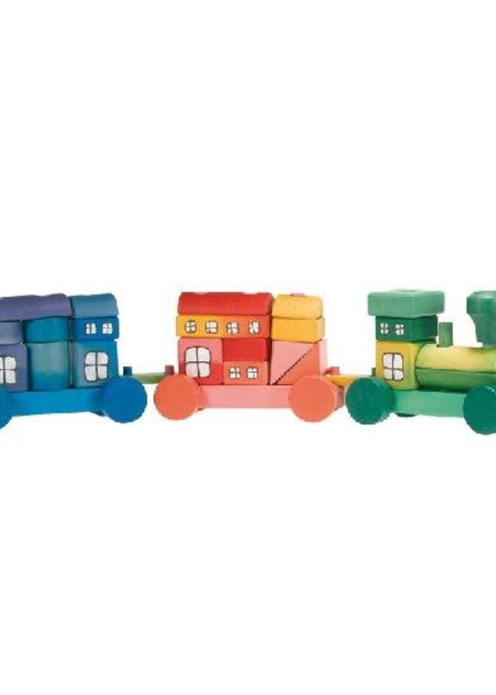 Ostheimer Train Blocks Set, Multi-Coloured - Ostheimer