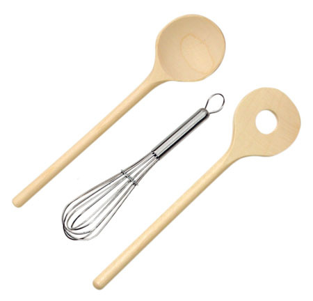 Gluckskafer Wood / Stainless utensil set (3 pcs)