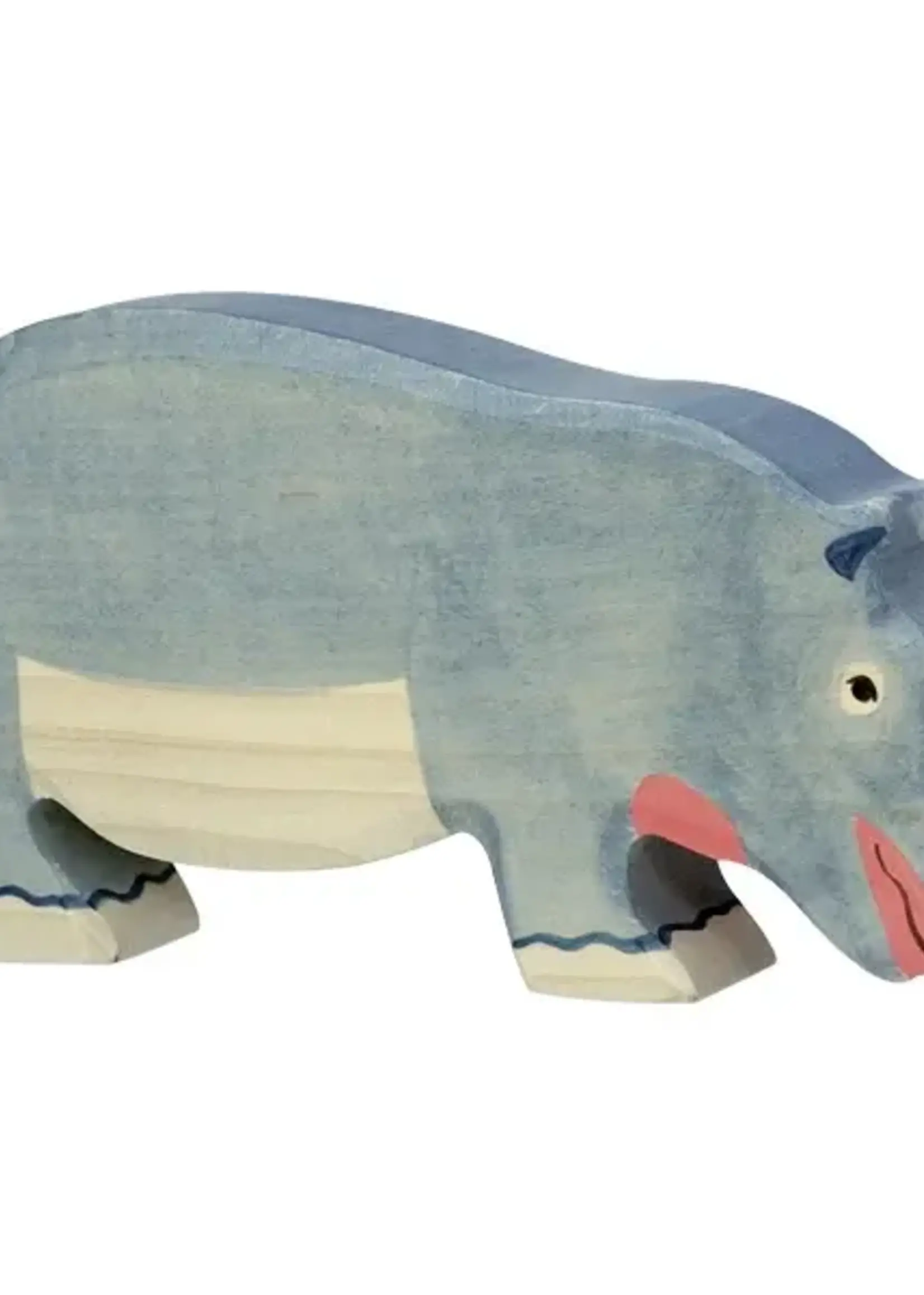 Holztiger Hippopotamus, feeding