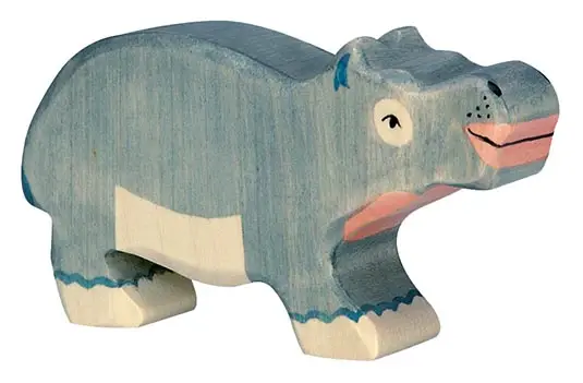 Holztiger Hippopotamus, small