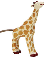 Holztiger Giraffe, small, feeding