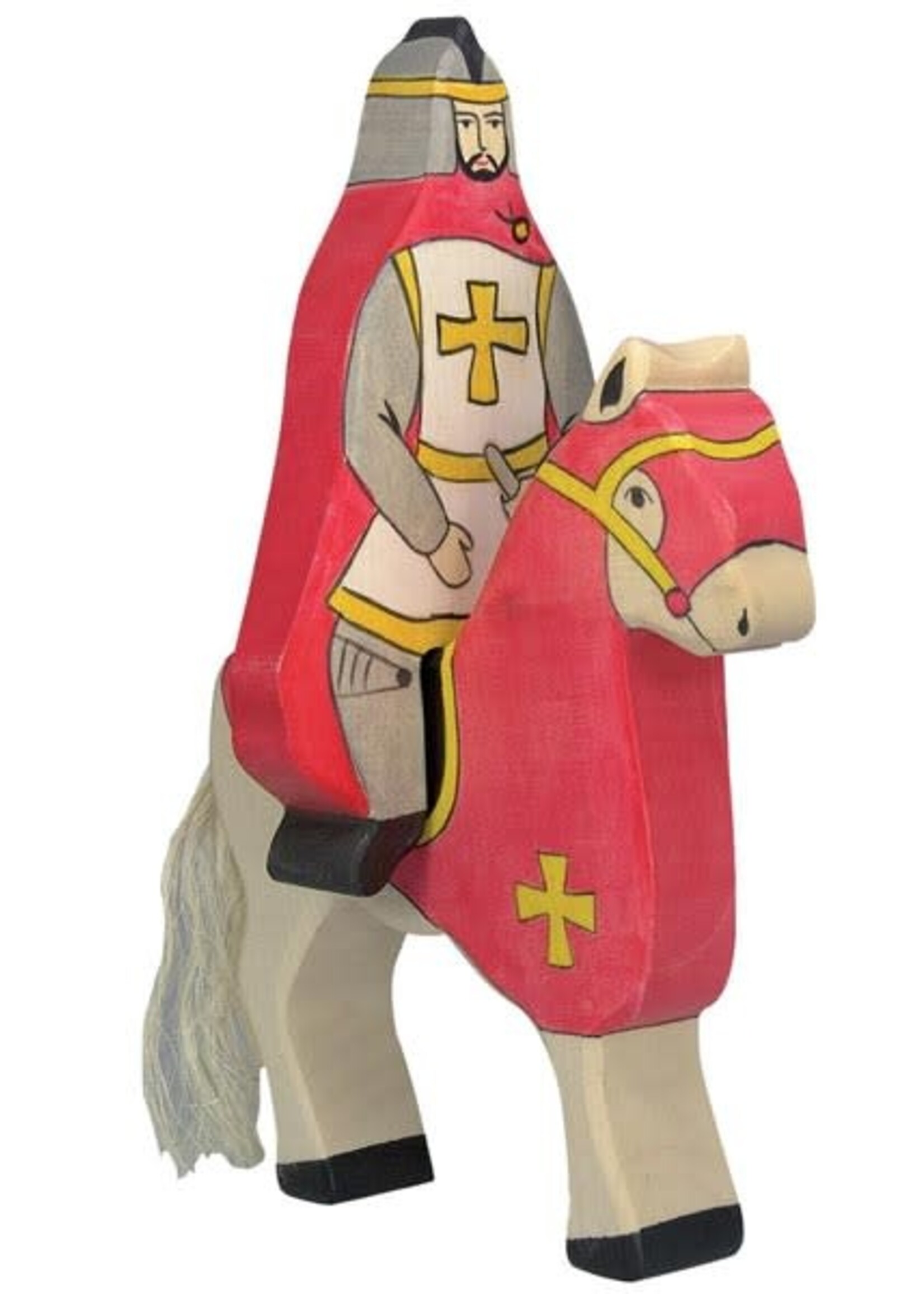 Holztiger Red knight with cloak, riding (without horse)