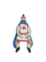Holztiger Blue knight with cloak, riding (without horse)