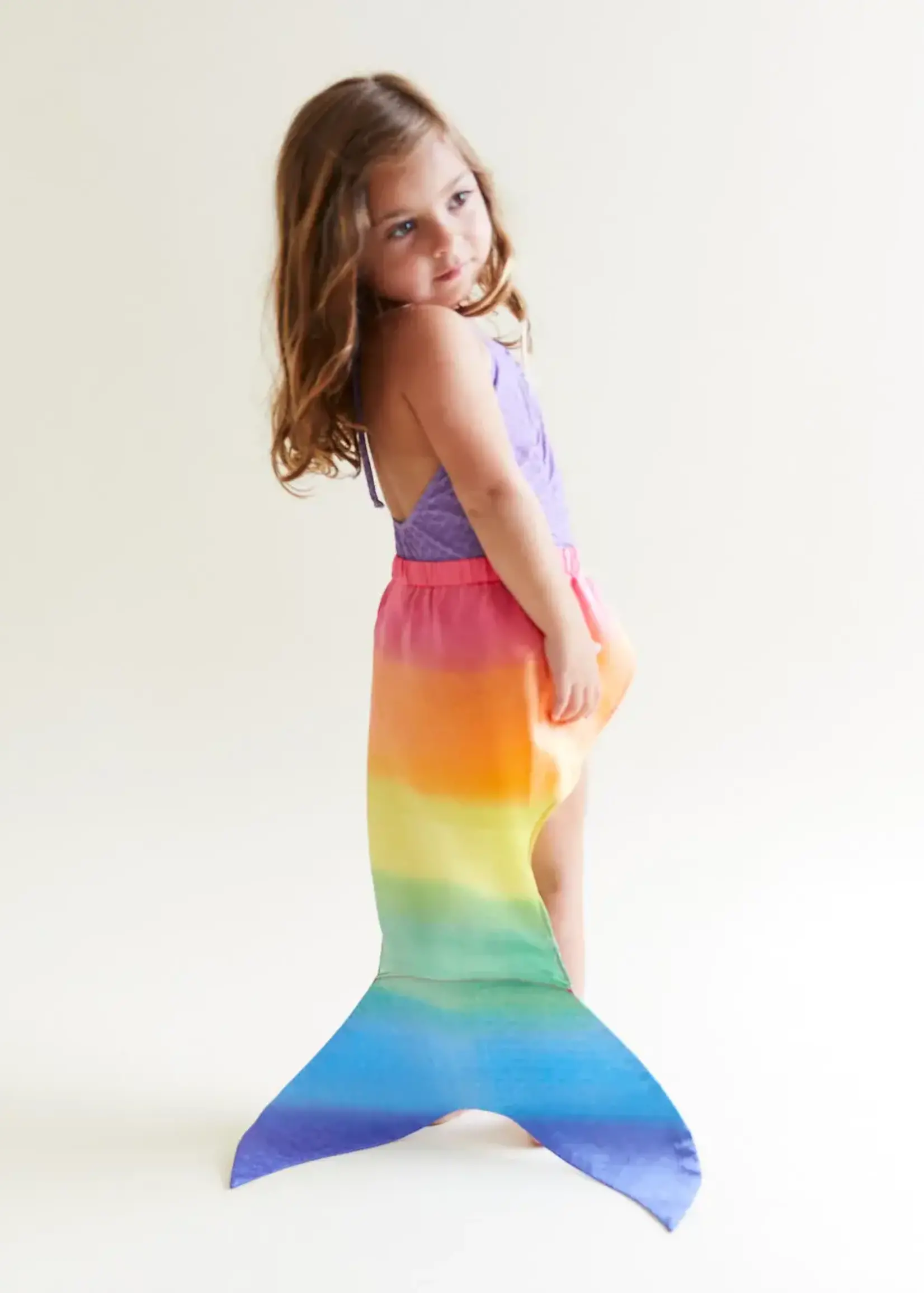 Sarah's Silks Sarah's Silks Mermaid Tail Rainbow small