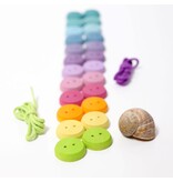 Grimm's Thread Game Buttons, small pastel 24 pcs