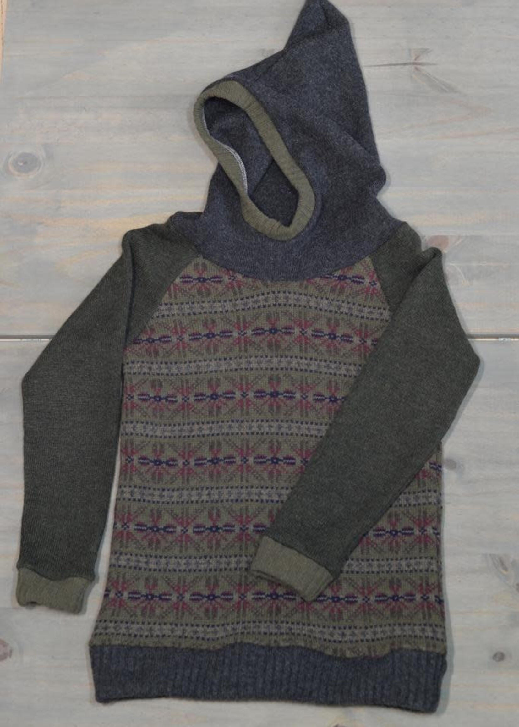 Wooly Way Woolens Child Hoodie 7-10 - Upcycled Wool