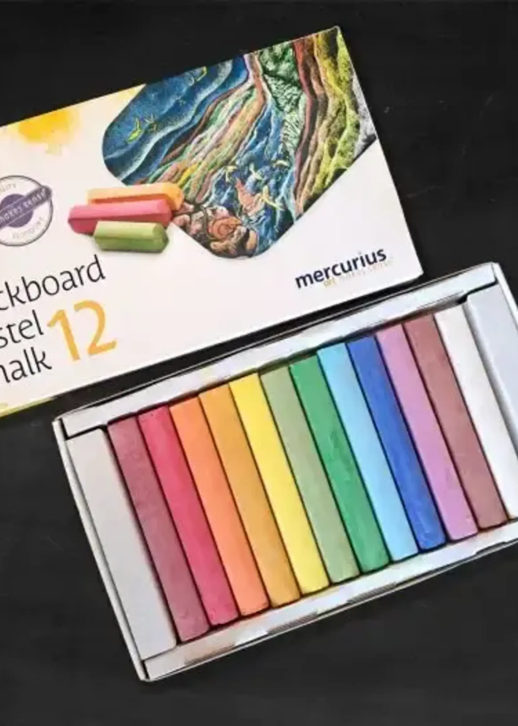 Mercurius Mercurius Blackboard Pastel Chalk 12 col. assort.