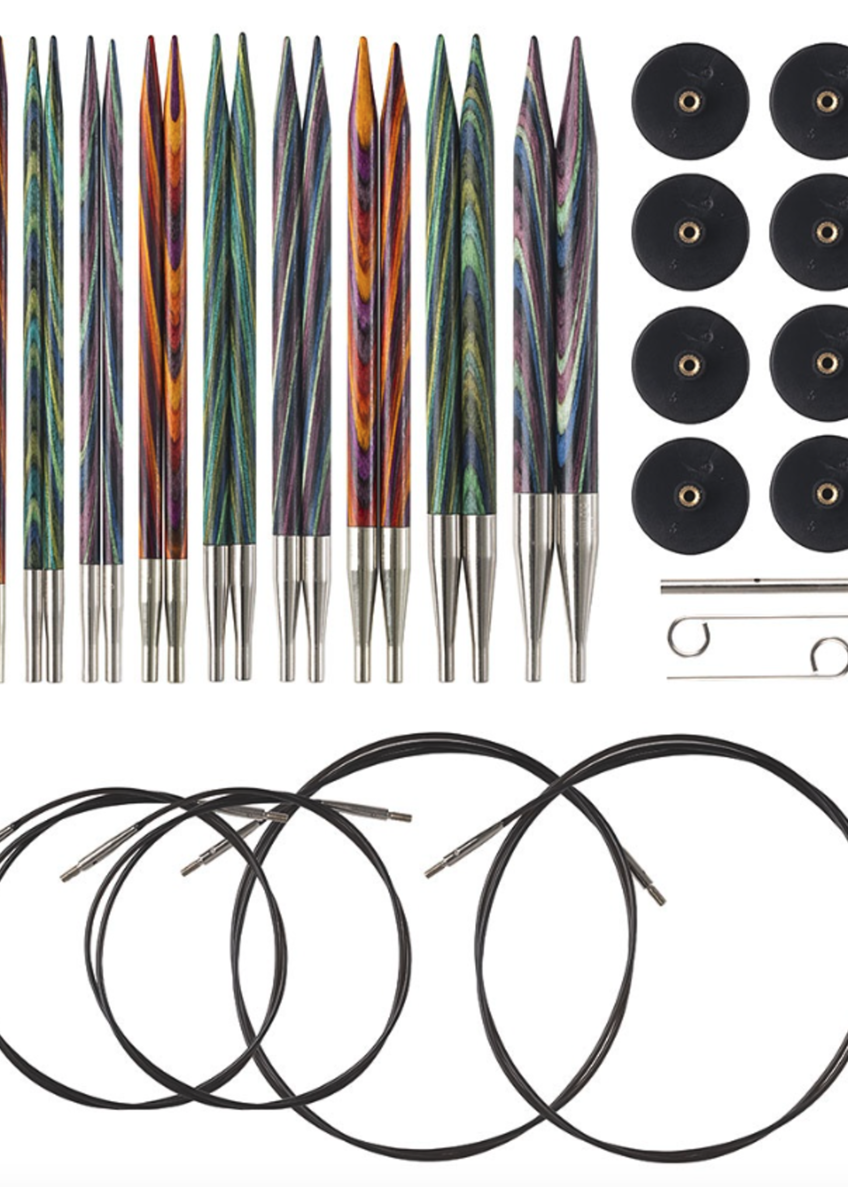 Knit Picks Mosaic Options Interchangeable Needle Set, cables: 2x 24" and 1 each of 32" & 40" lengths