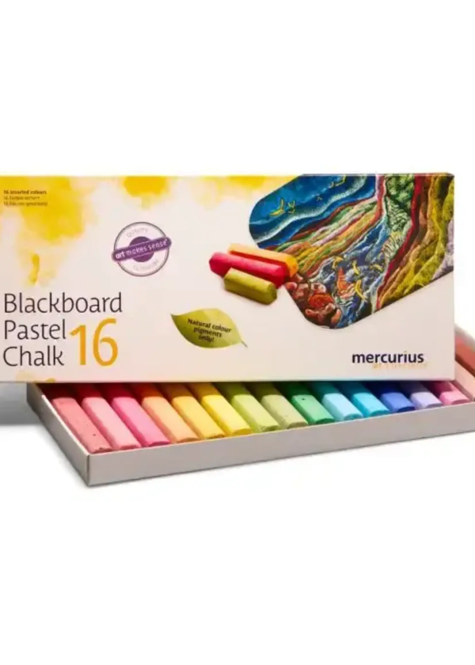 Mercurius NEW Mercurius Blackboard Pastel Chalk - 16 Assorted Colours