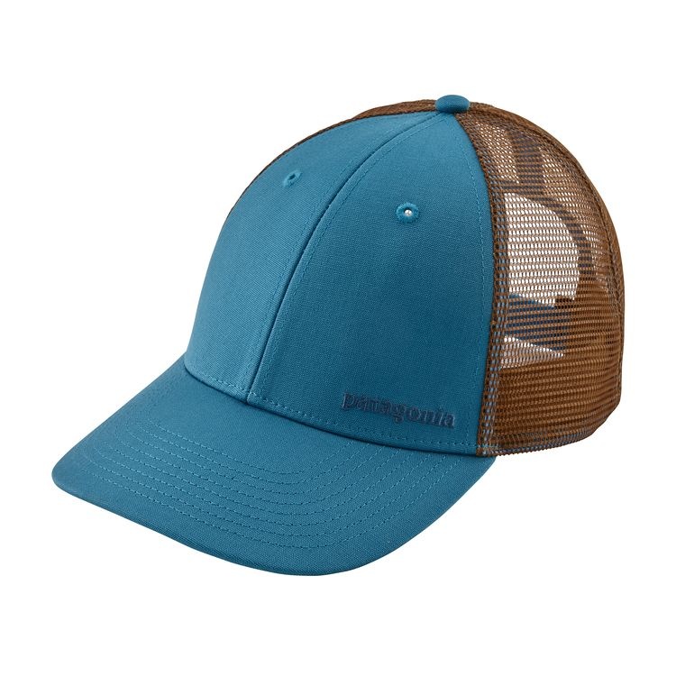 small text logo lopro trucker hat