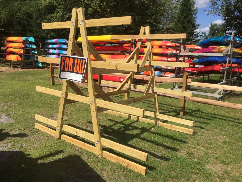 Wooden Kayak Rack