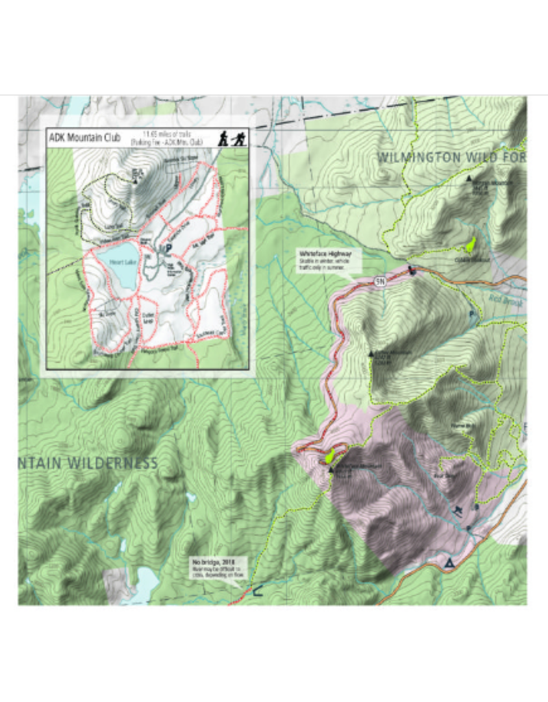 Green Goat Maps Lake Placid and Saranac Winter Trails Map