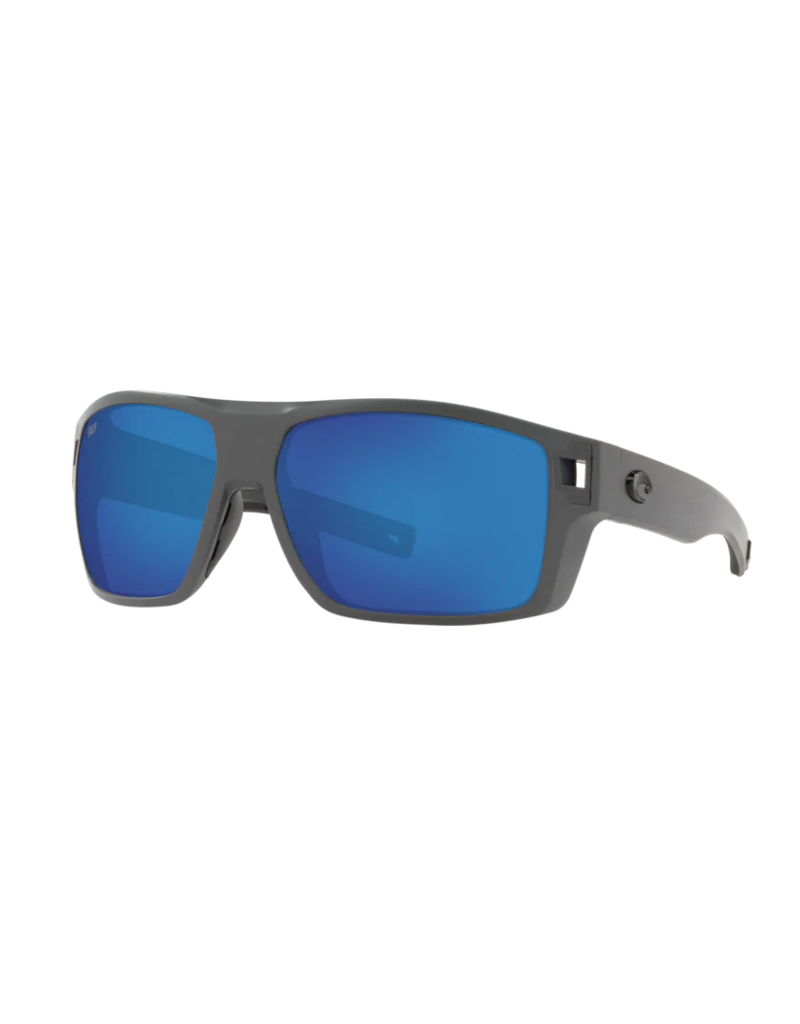 Costa Del Mar Diego Sunglasses 580P Matte Black Frame Blue Mirror Lens