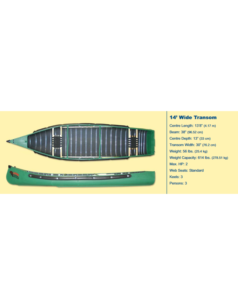 Radisson Canoes 14' Wide w/ Webb Seats