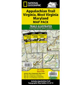National Geographic Appalachian Trail Map Pack - VA, WV, MD - 3 Maps