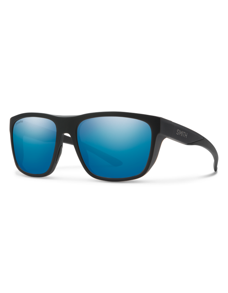 Smith Optics Barra Sunglasses w/ Chromopop - Matte Black/Polarized Blue Mirror