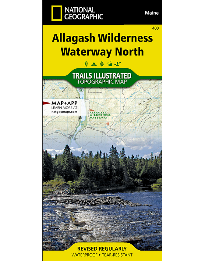 National Geographic Allagash Wilderness Waterway Map North