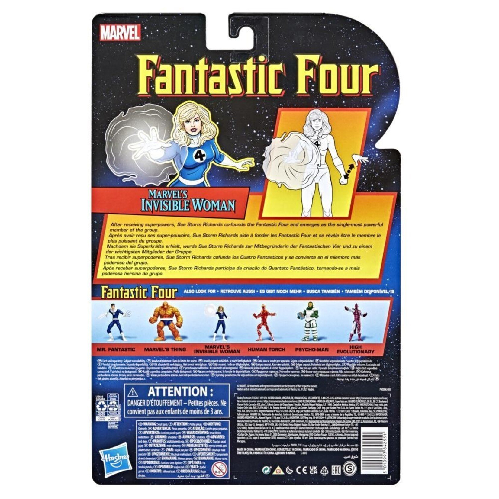 Hasbro Invisible Woman Fantastic Four 6" Retro