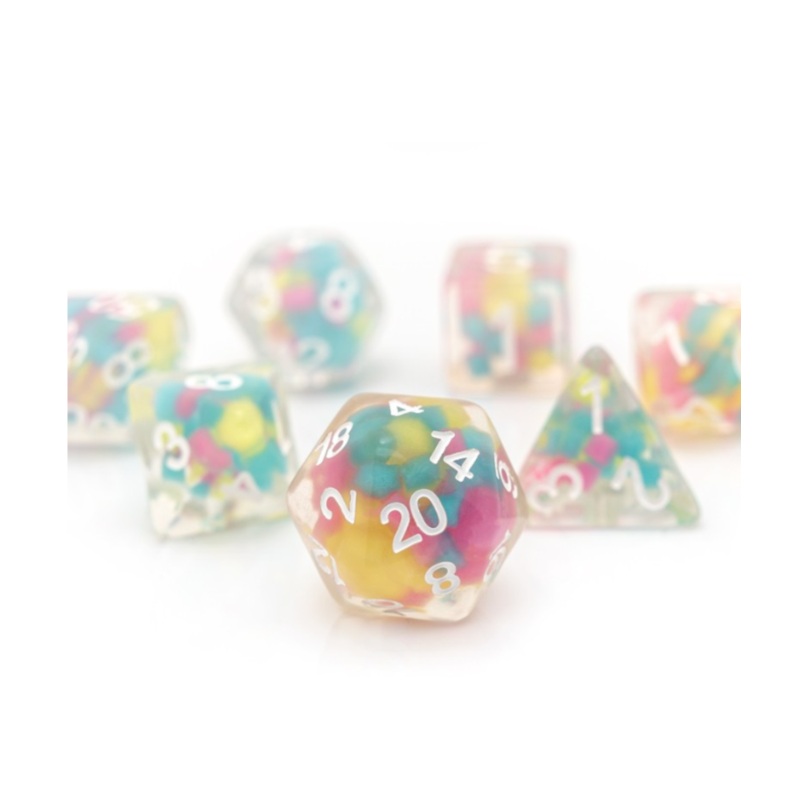 Sirius Dice: Lucky Charm Glowworm - 7 Die Set