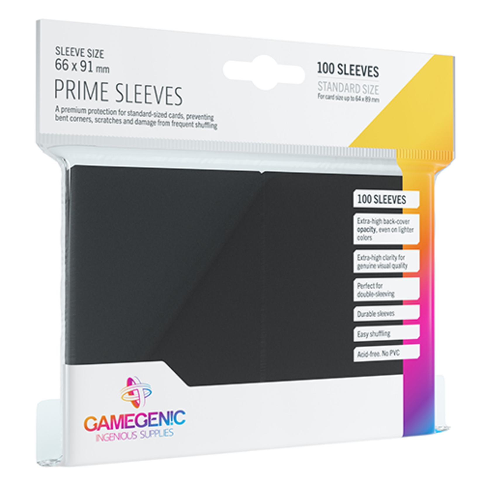 GAMEGENIC PRIME SLEEVES: BLACK