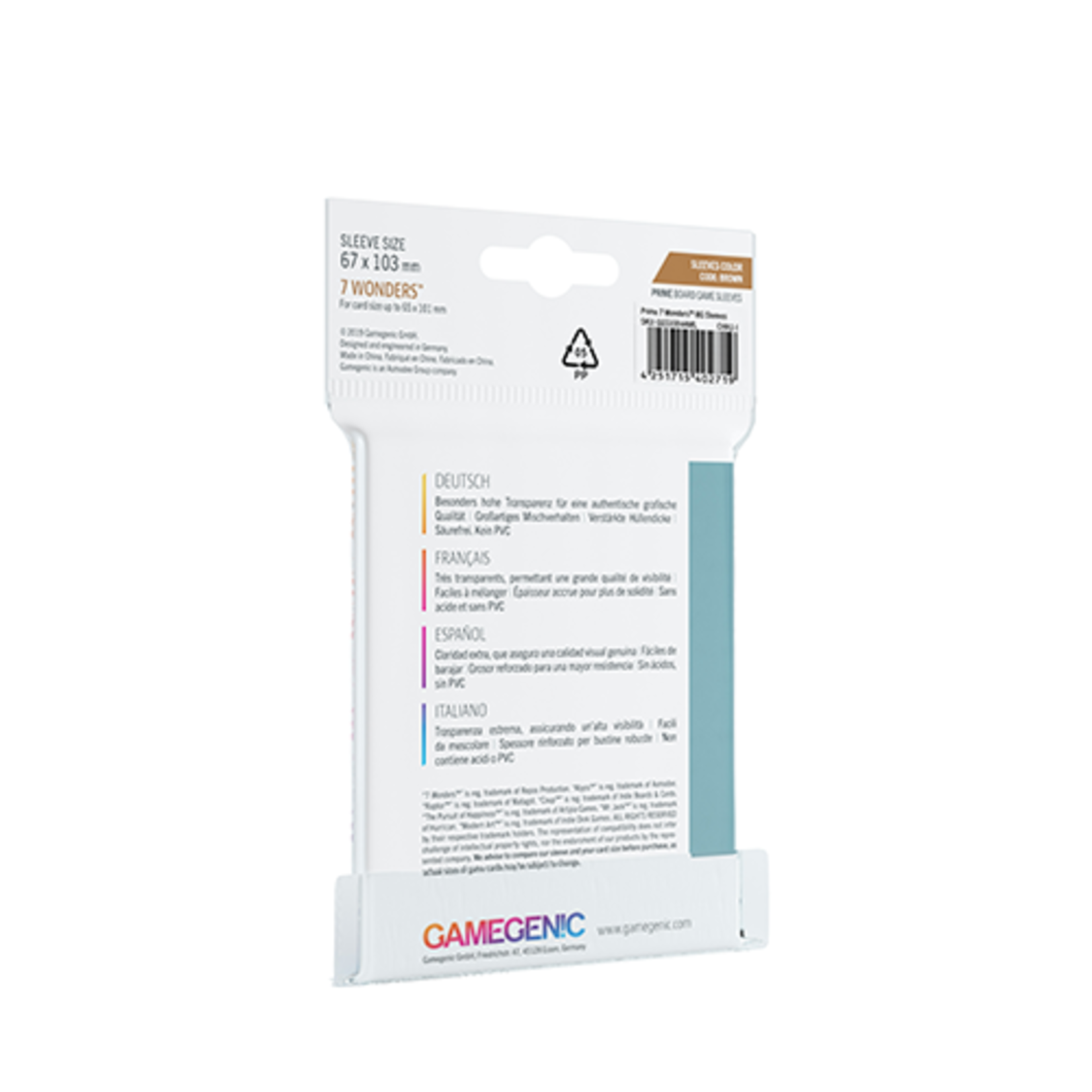 GAMEGENIC PRIME SLEEVES: 7 WONDERS... AND MORE!