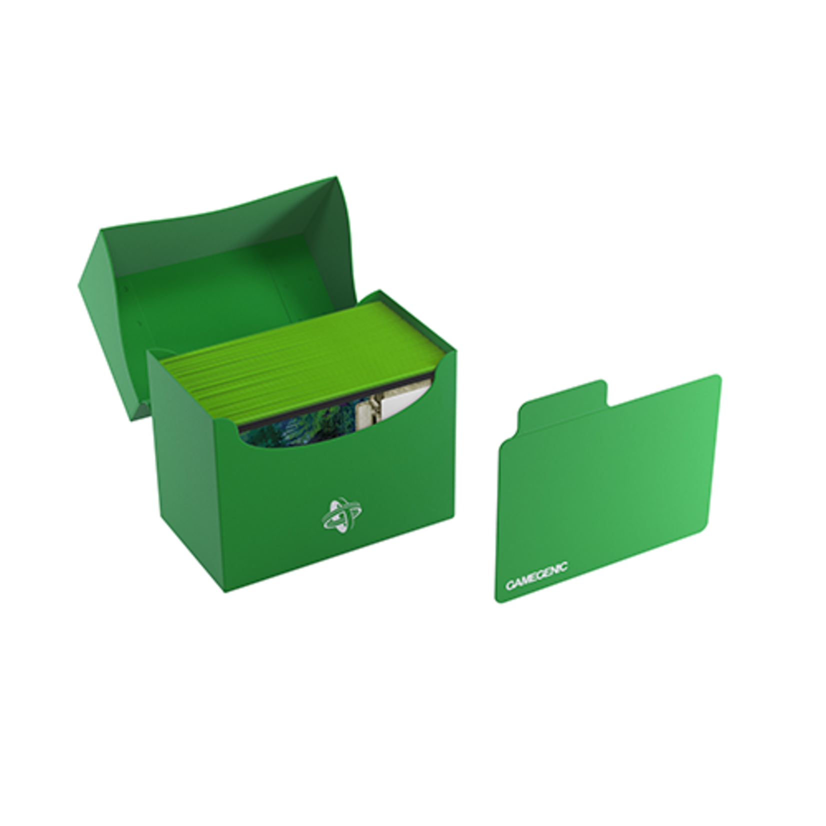 GAMEGENIC SIDE HOLDER 80+ DECK BOX GREEN