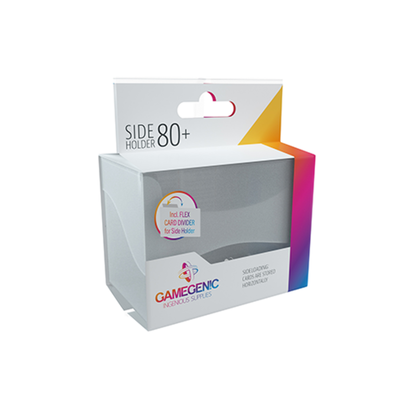 GAMEGENIC SIDE HOLDER 80+ DECK BOX CLEAR