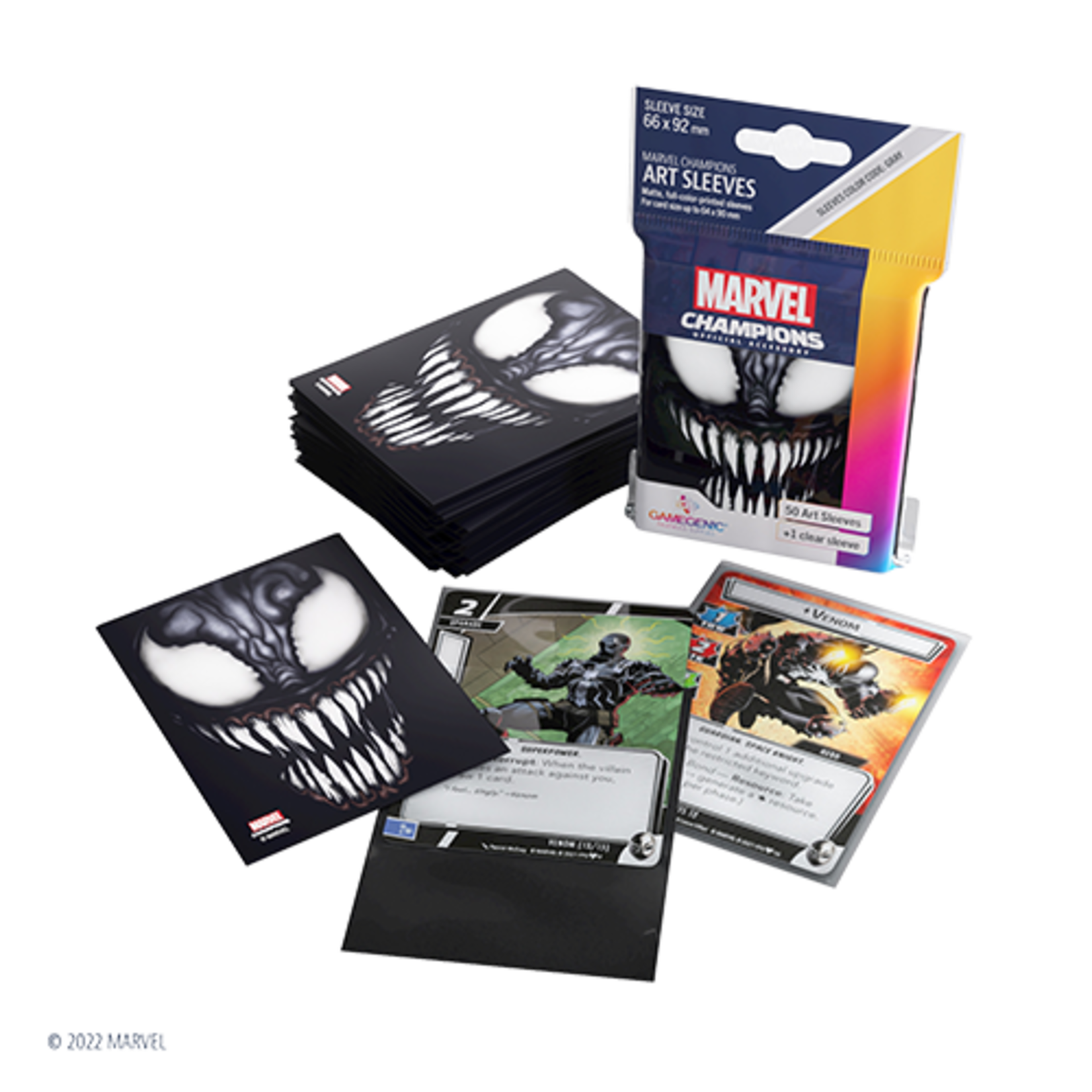 GAMEGENIC VENOM MARVEL CHAMPIONS ART SLEEVES 50CT GRAY