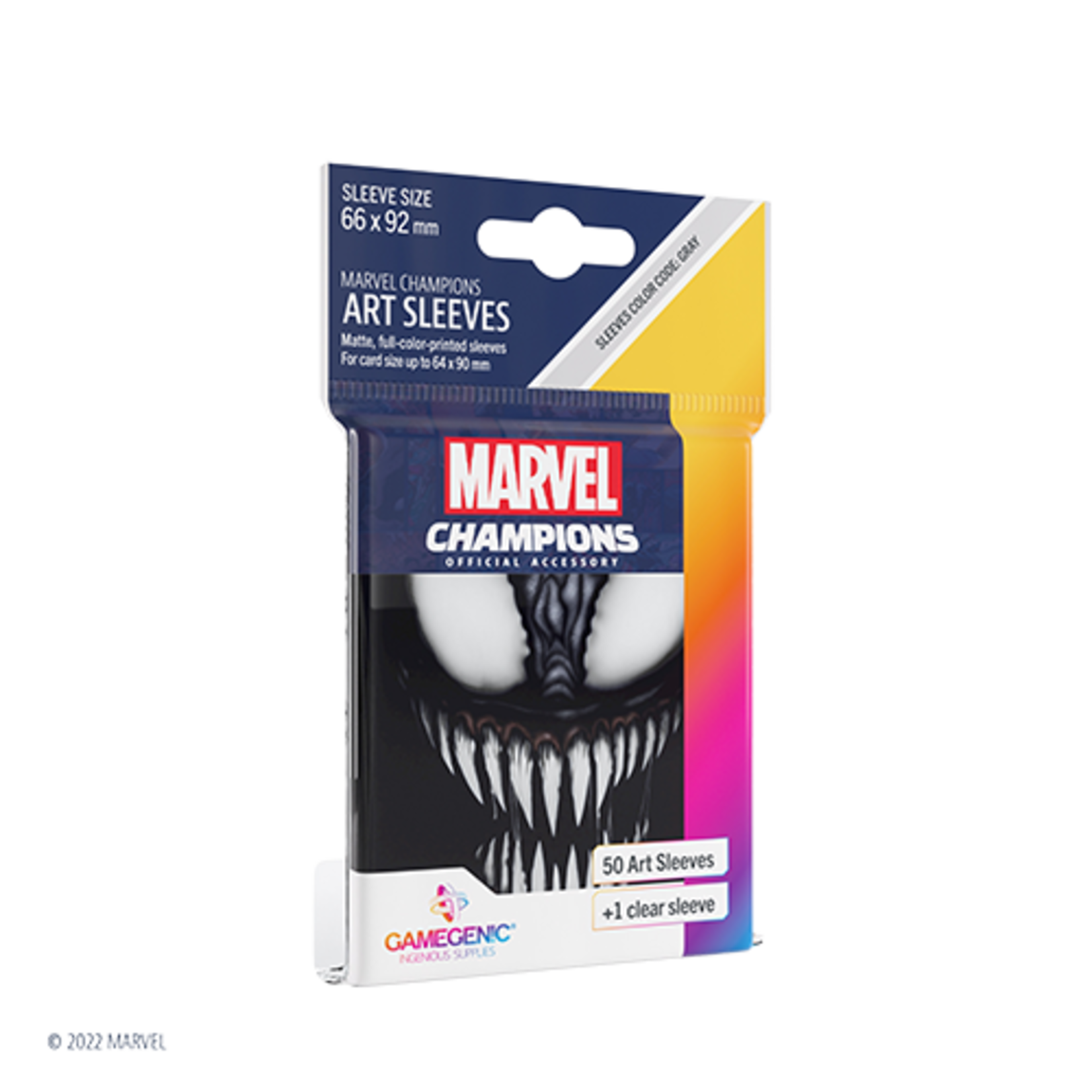 GAMEGENIC VENOM MARVEL CHAMPIONS ART SLEEVES 50CT GRAY