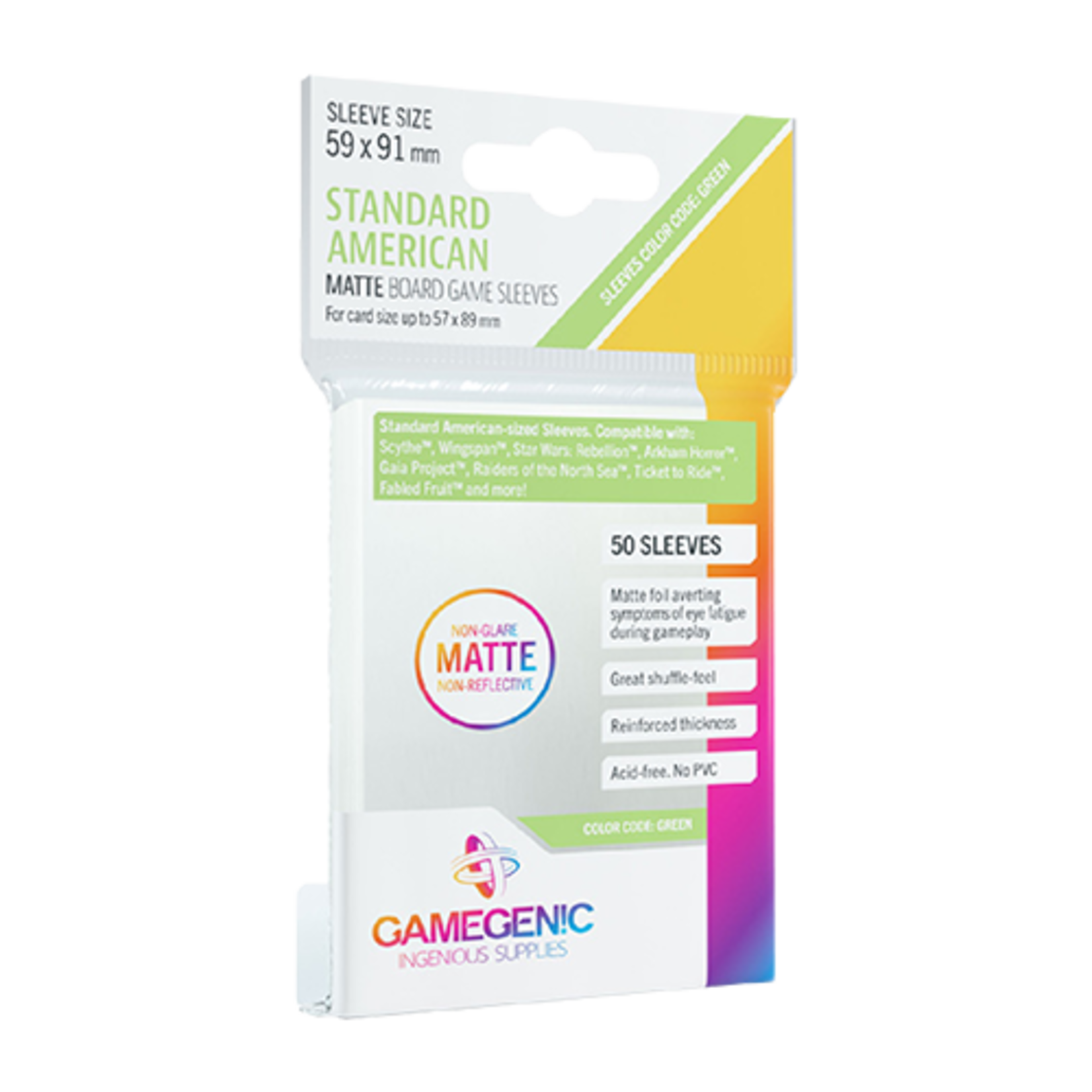 GAMEGENIC MATTE SLEEVES: STANDARD AMERICAN