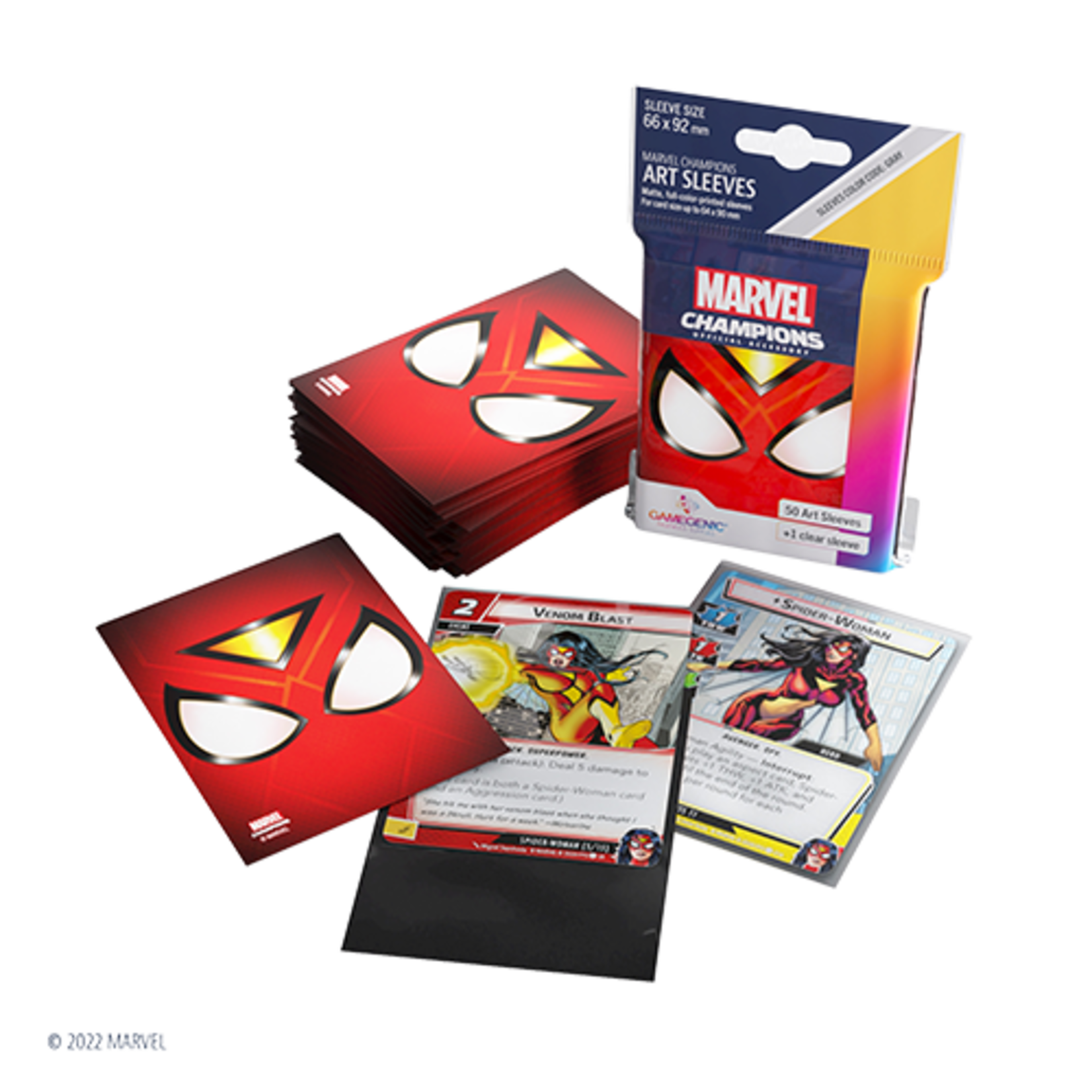 GAMEGENIC SPIDER-WOMAN MARVEL CHAMPIONS ART SLEEVES 50CT GRAY